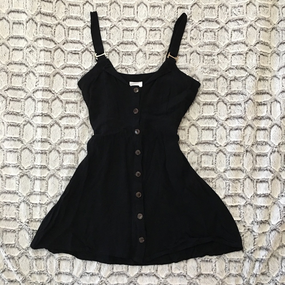 Button Down Black Blouse